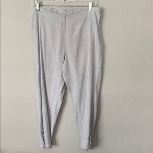 J. Jill Gray Dress Pants with Tapered Leg and Elastic Waistband